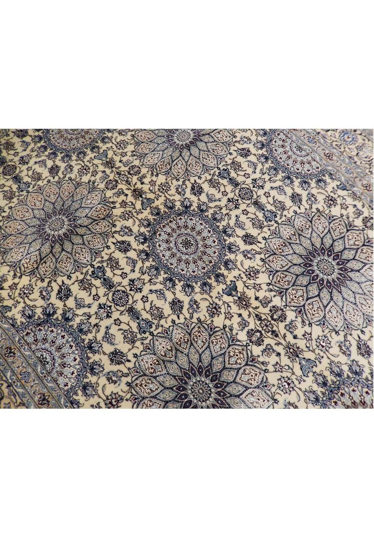 7 x 11 Persian Nain Habibian Wool & Silk 6 LAA Rug | Signed by Chief Weaver