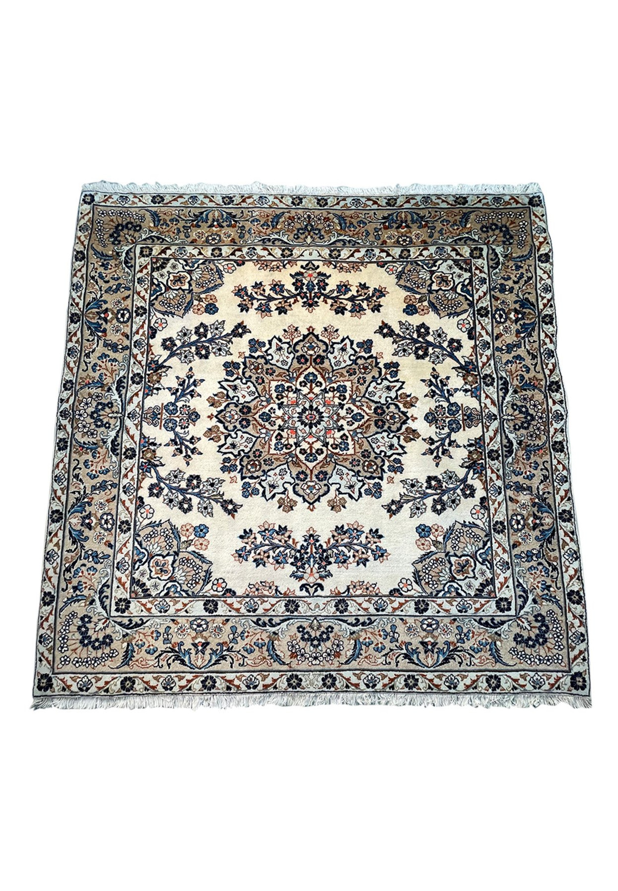 6'7" x 6'7" Persian Kashan Square Rug