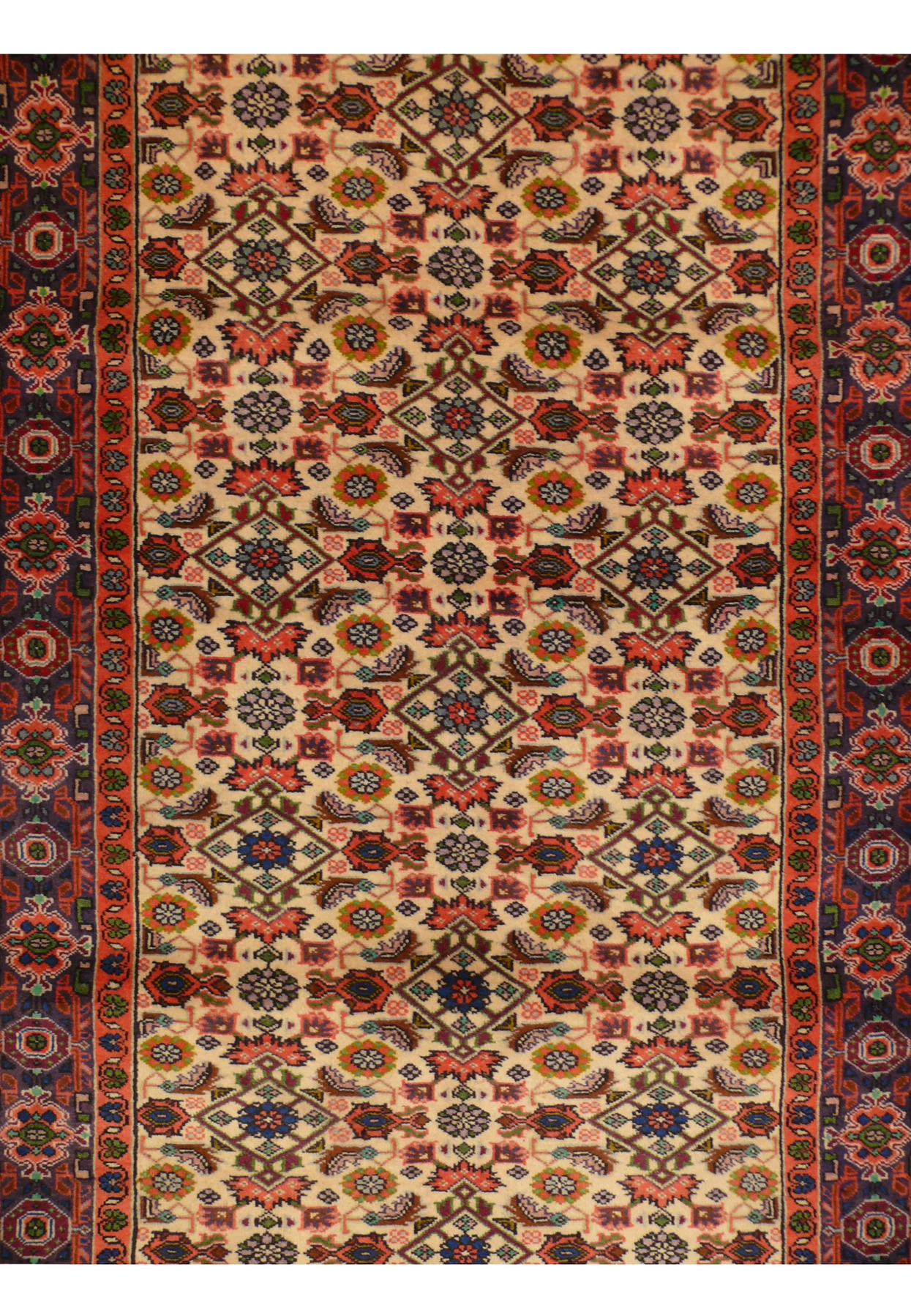 Close-up of the 3x9 Bijar All Over Runner showcasing the intricate all-over design.