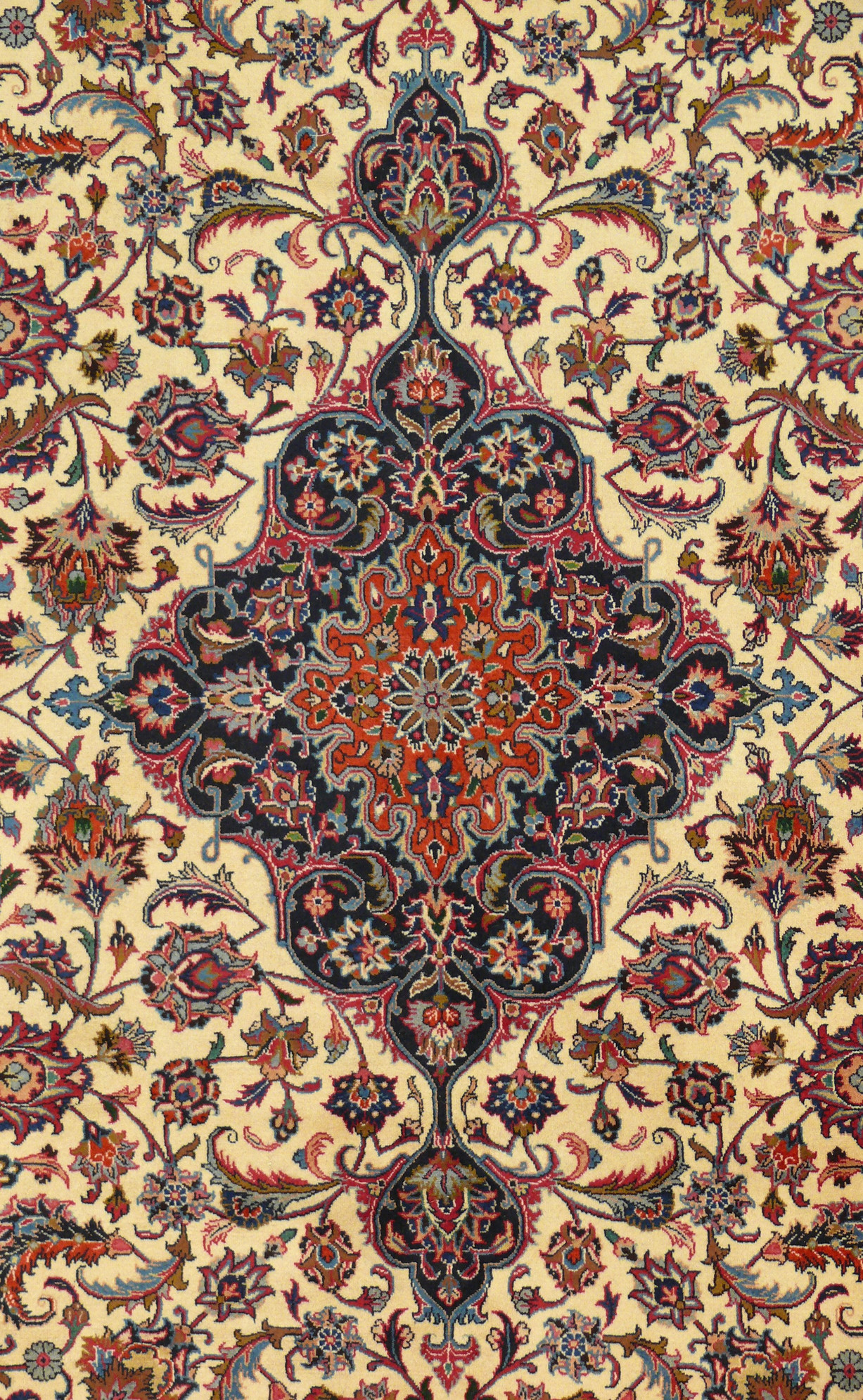 7 x 9'6" Premium Persian Mashad Rug signed by master weaver