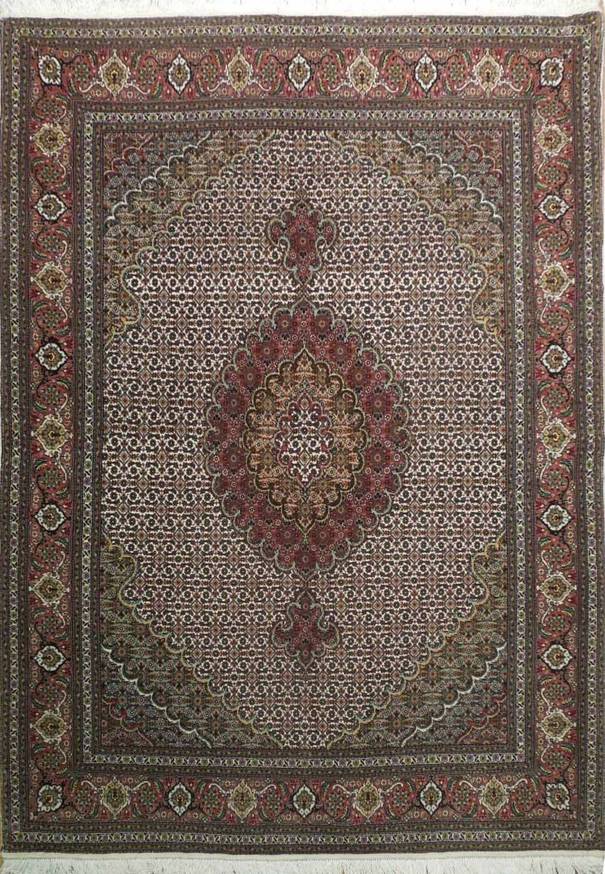 5 x 7 Persian Tabriz 50 Raj Wool & Silk Rug