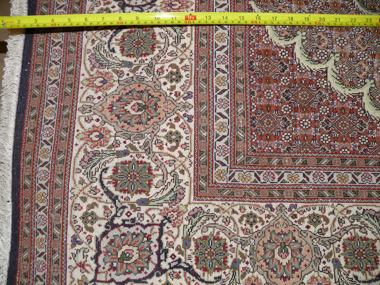 7 x 10 Persian Mahi Design 50 Raj Wool and Silk Rug