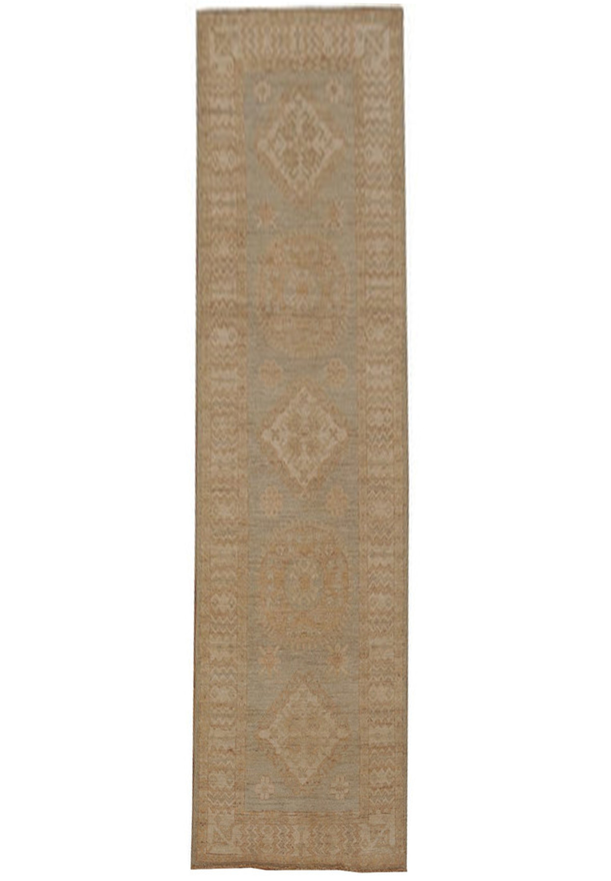 2'6'' x 9' Chobi Peshawar Sun Dried Rug Ancient Pot Dyeing Elegant Runner