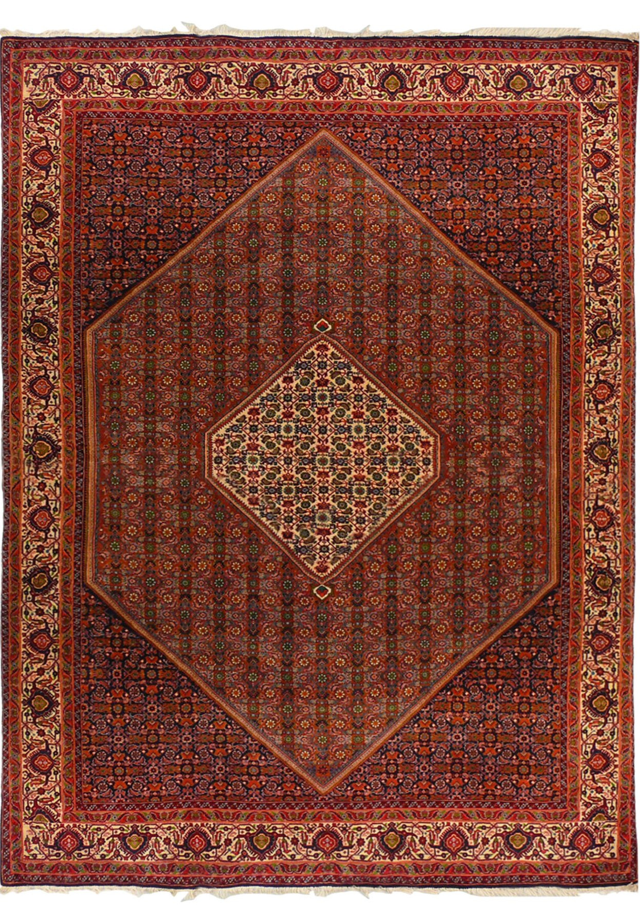 6'8 x 9'2 Antique Persian Bijar Rug