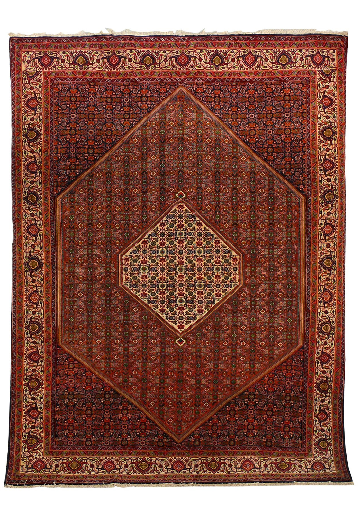 6'8 x 9'2 Antique Persian Bijar Rug
