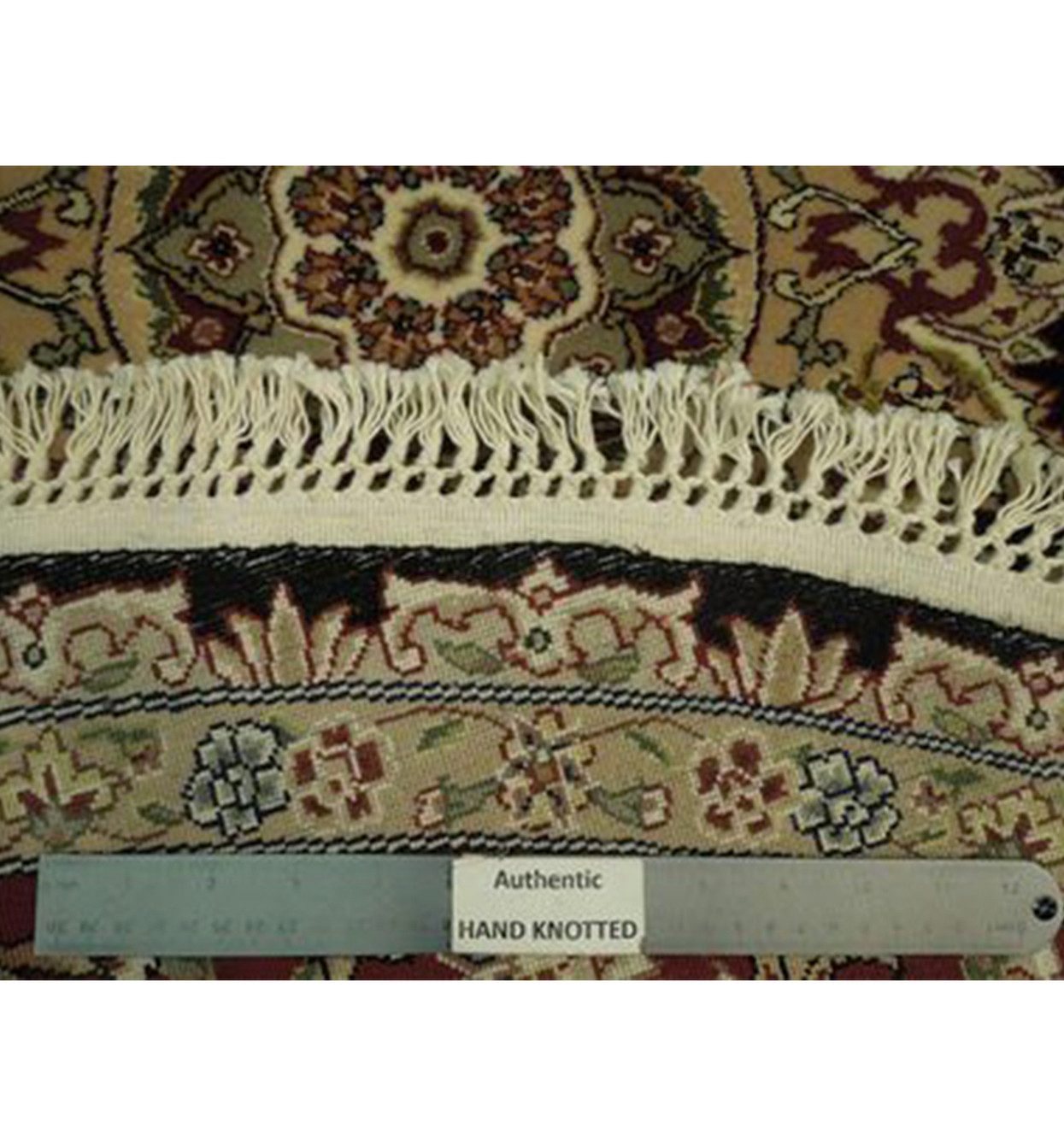 6 x 6 Persian Tabriz Design Fine Wool & Silk Round Rug