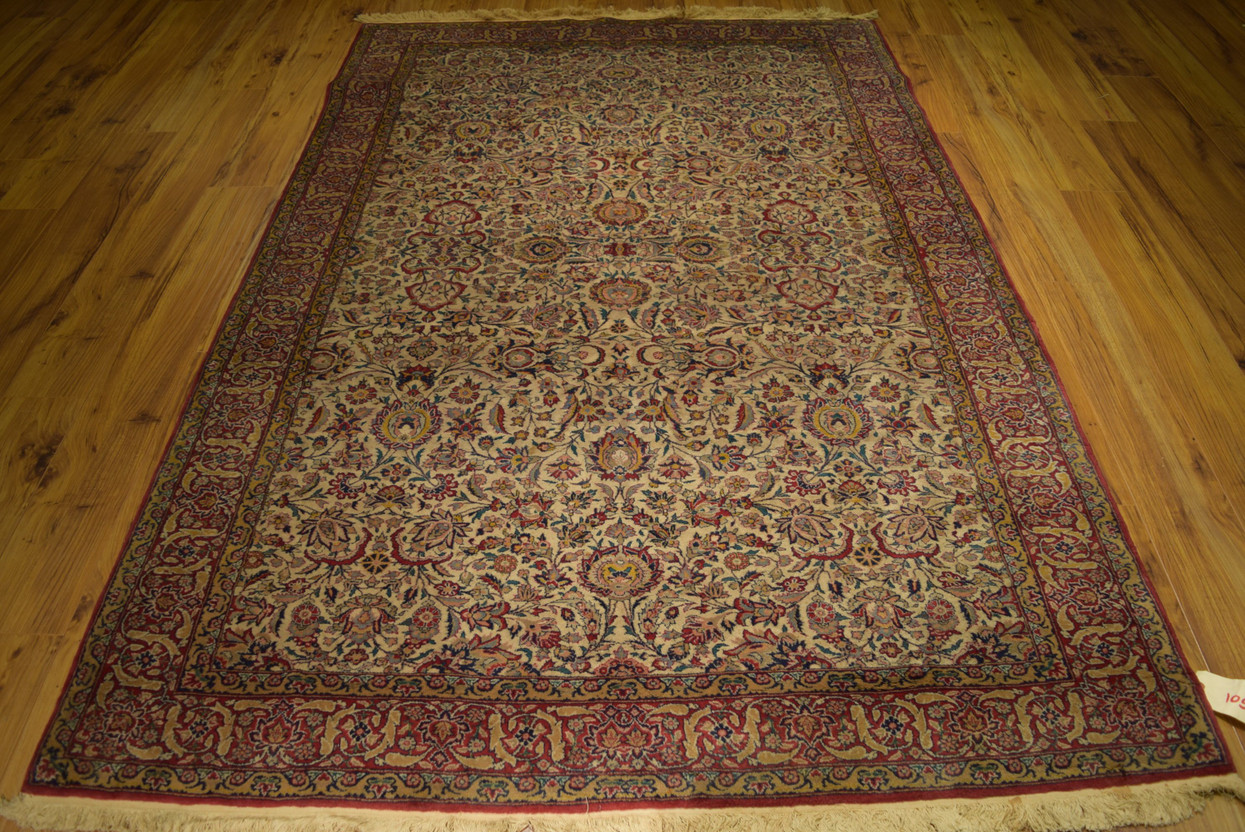5'4" x 7'8" Antique Persian Kashan Rug