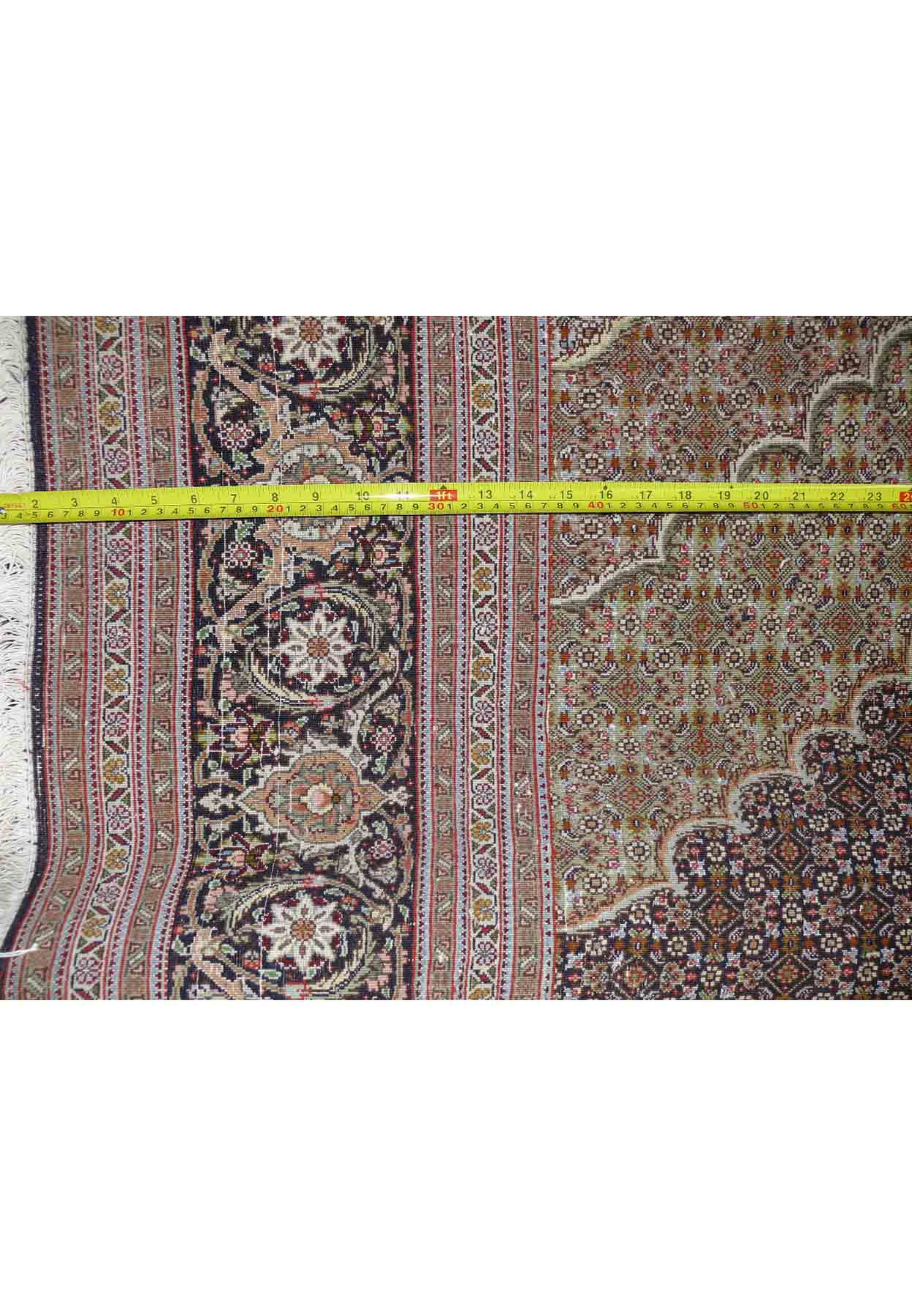 7 x 10 Persian Mahi Design Tabriz 50 Raj Wool and Silk Rug