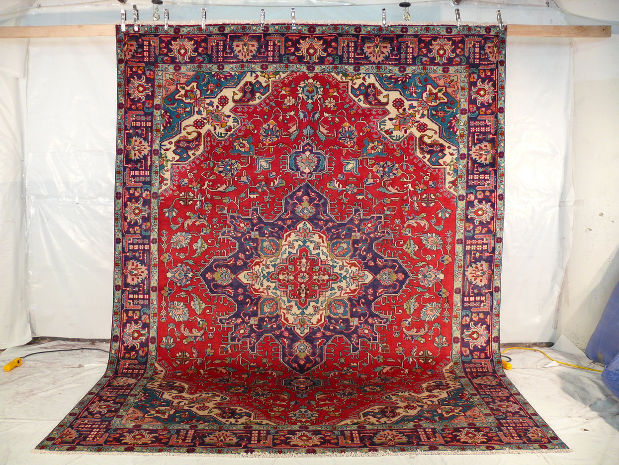 10 x 13 Geometric Tabriz Persian Rug