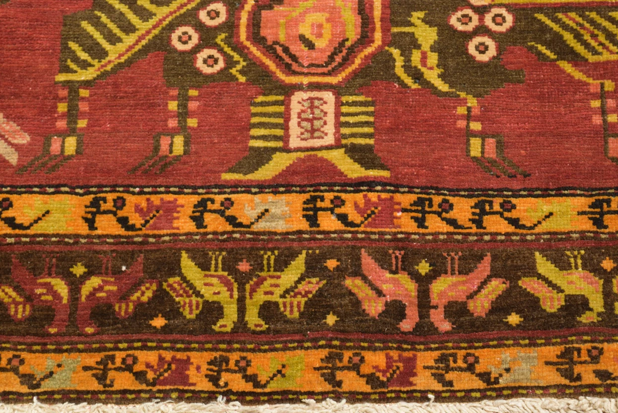 4'5 x 7'3 Caucasian Kazak Semi-Antique Rug