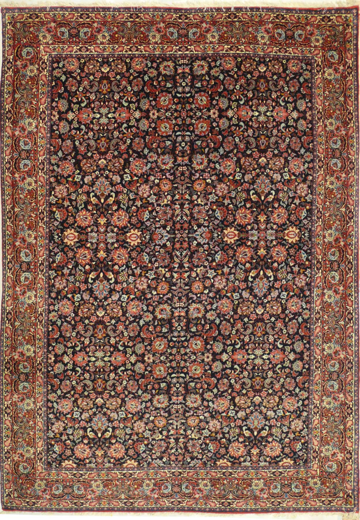 6'6 x 9'5 Persian Bijar All Over Design Rug