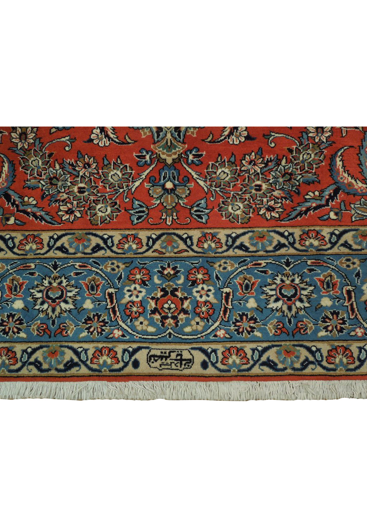 Saruk Border of a 7x10 Persian Handmade rug