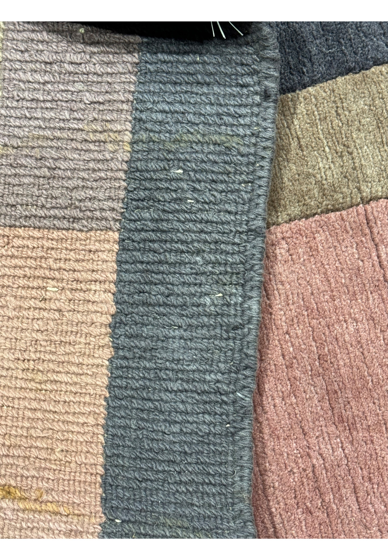 Zoomed-in texture of the Modern Tibet Rug, illustrating the fine materials and weaving technique