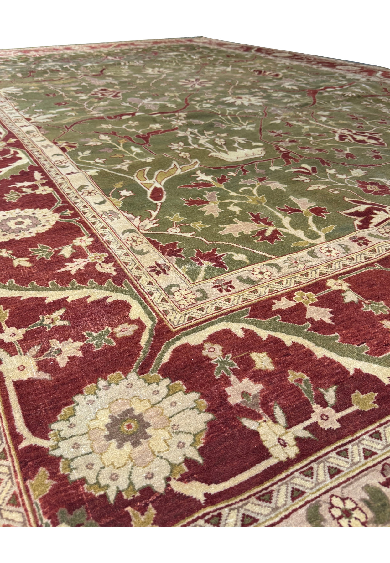 Handmade Chobi Peshawar rug with a grand size of 10x15, perfect for large rooms