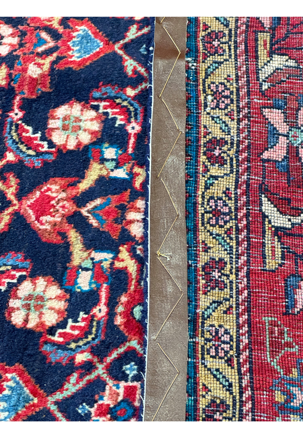 Back view of the Persian Mahal rug, revealing the high knot density and fine craftsmanship.