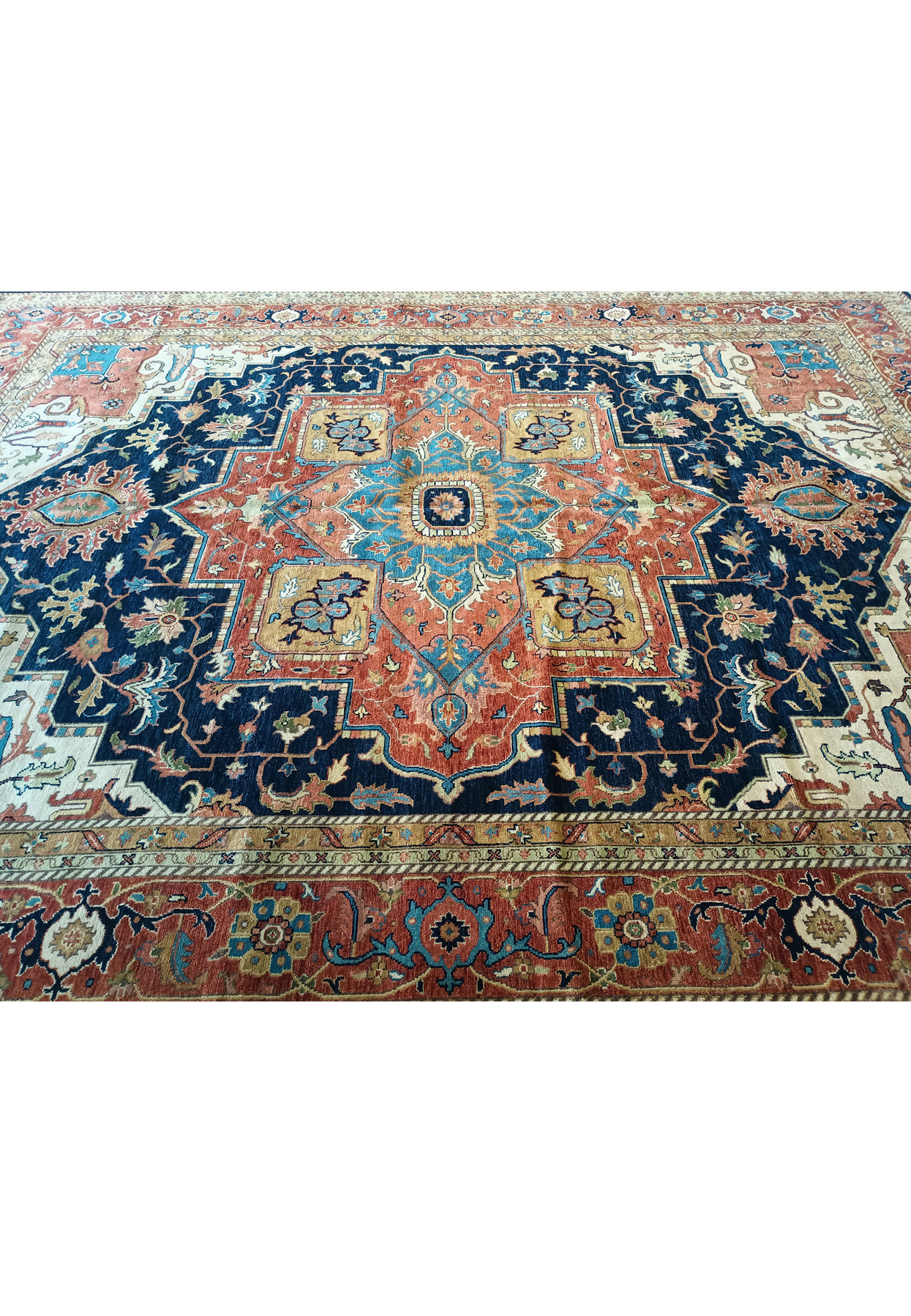 Premium 12x15 Serapi Oriental Rug | Timeless Handwoven Wool Design