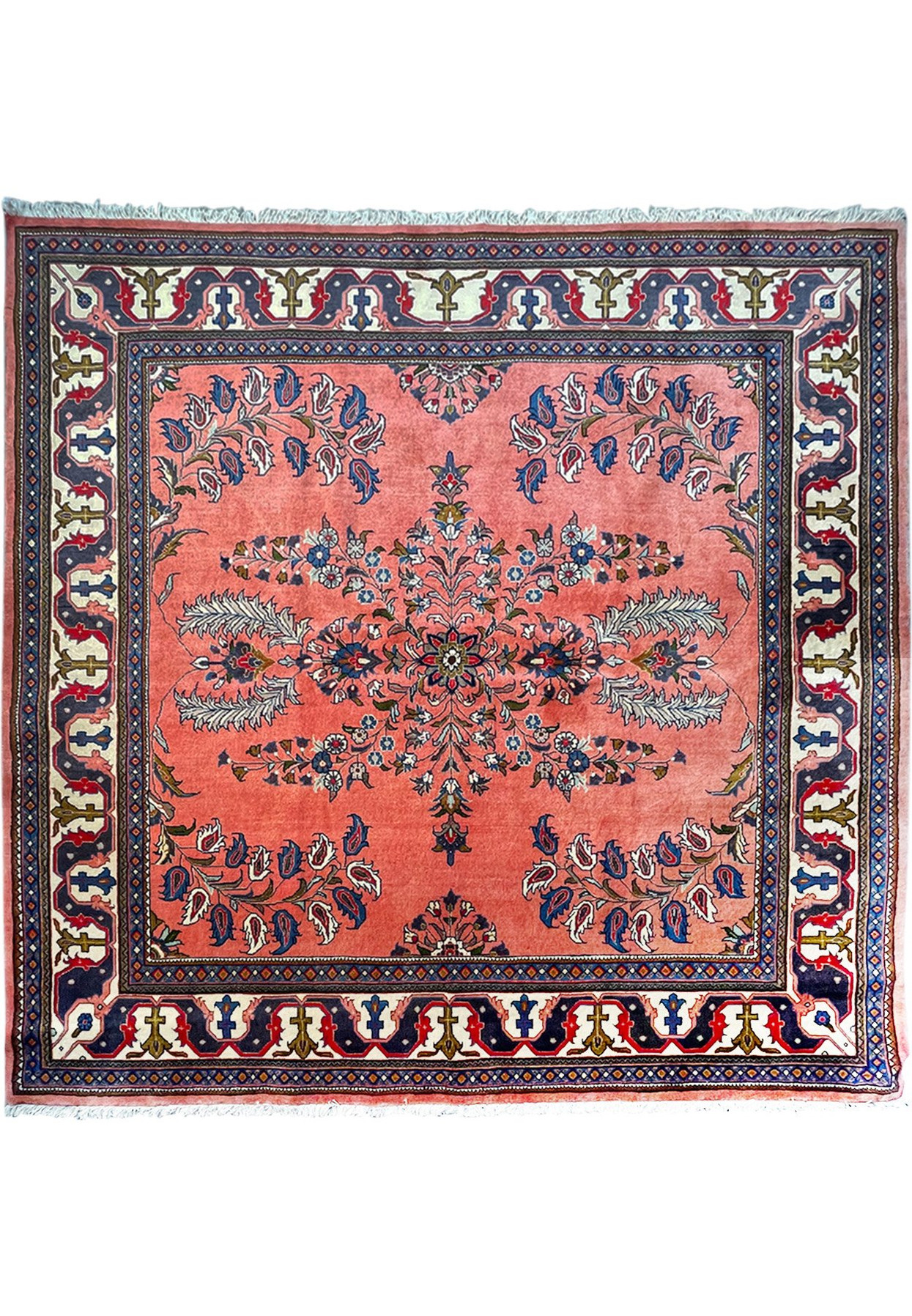 7'1" x 7'4" Persian Sarough Square Rug
