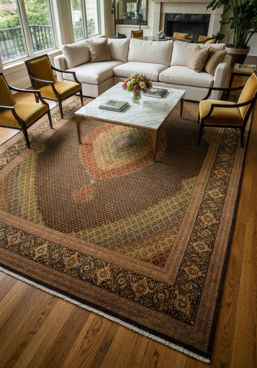 11'5 x 16'5 Persian Tabriz Mahi 50 Raj rug