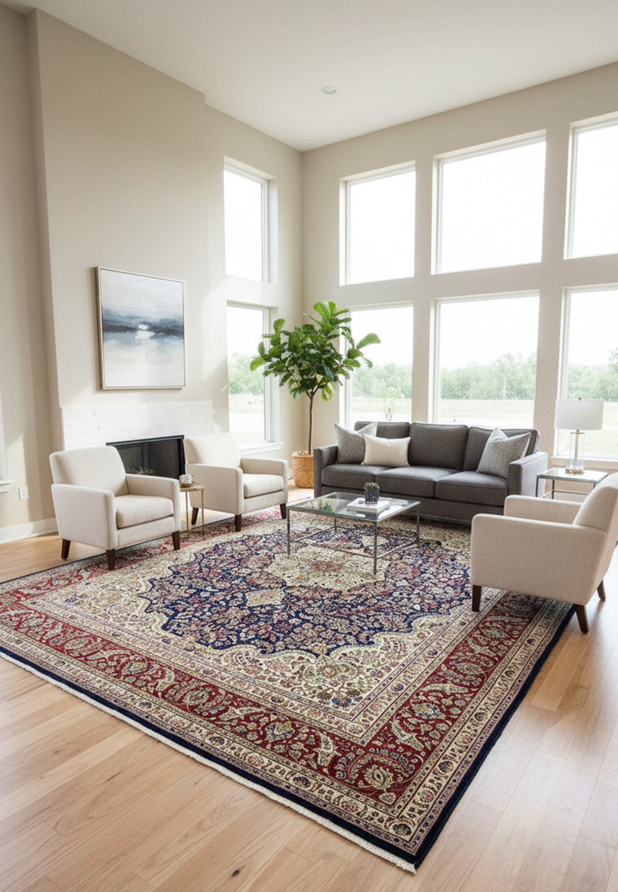 11'2 x 14'4 Persian Tabriz rug