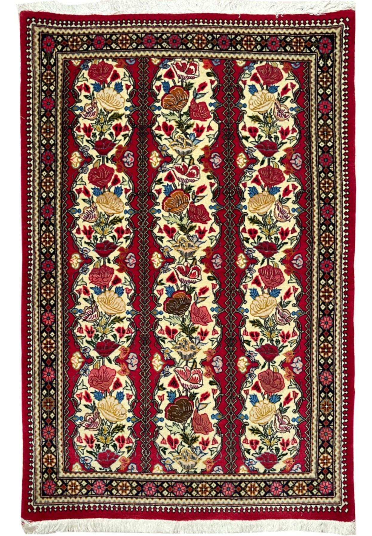 2'6" x 4'2" Persian Qum Kork Rug