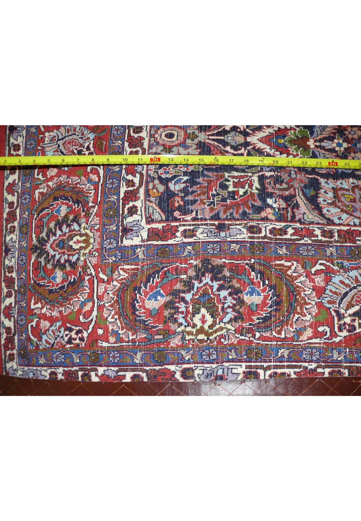 Reverse of the Halvai Bijar showing its tight, even high-count knotting, the durable iron rug weave