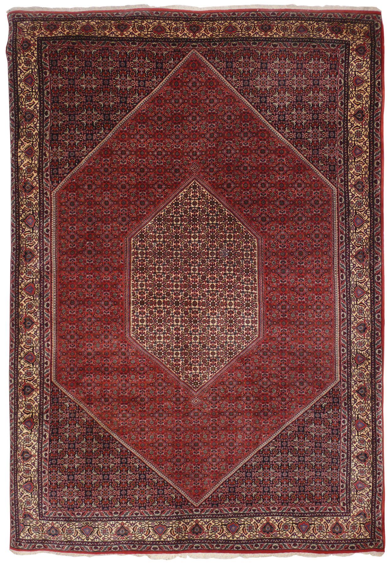 6'9" x 10'4" Persian Bijar Rug | The Iron Rug of Persia | 340-360 KPSI