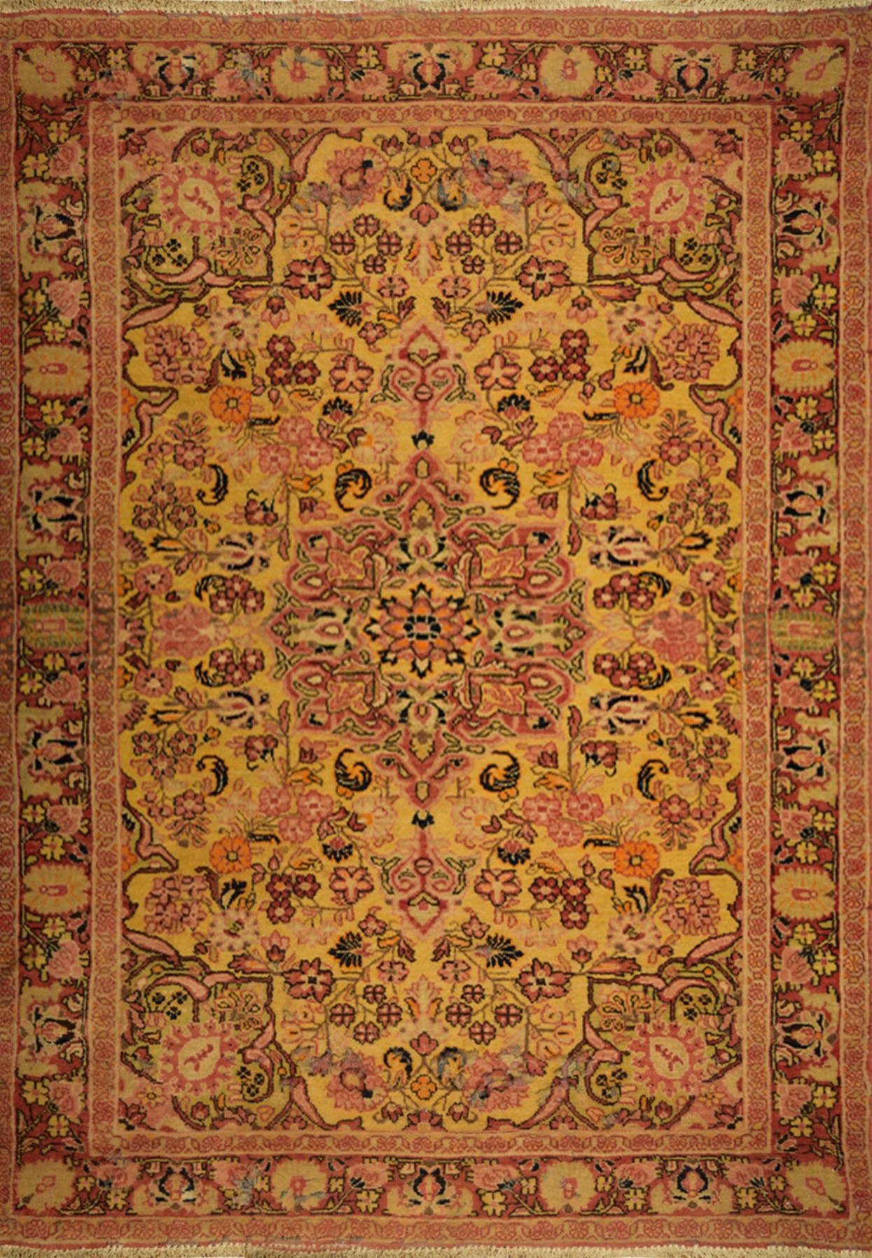 4'5" x 6'7" Antique Persian Sarough Rug