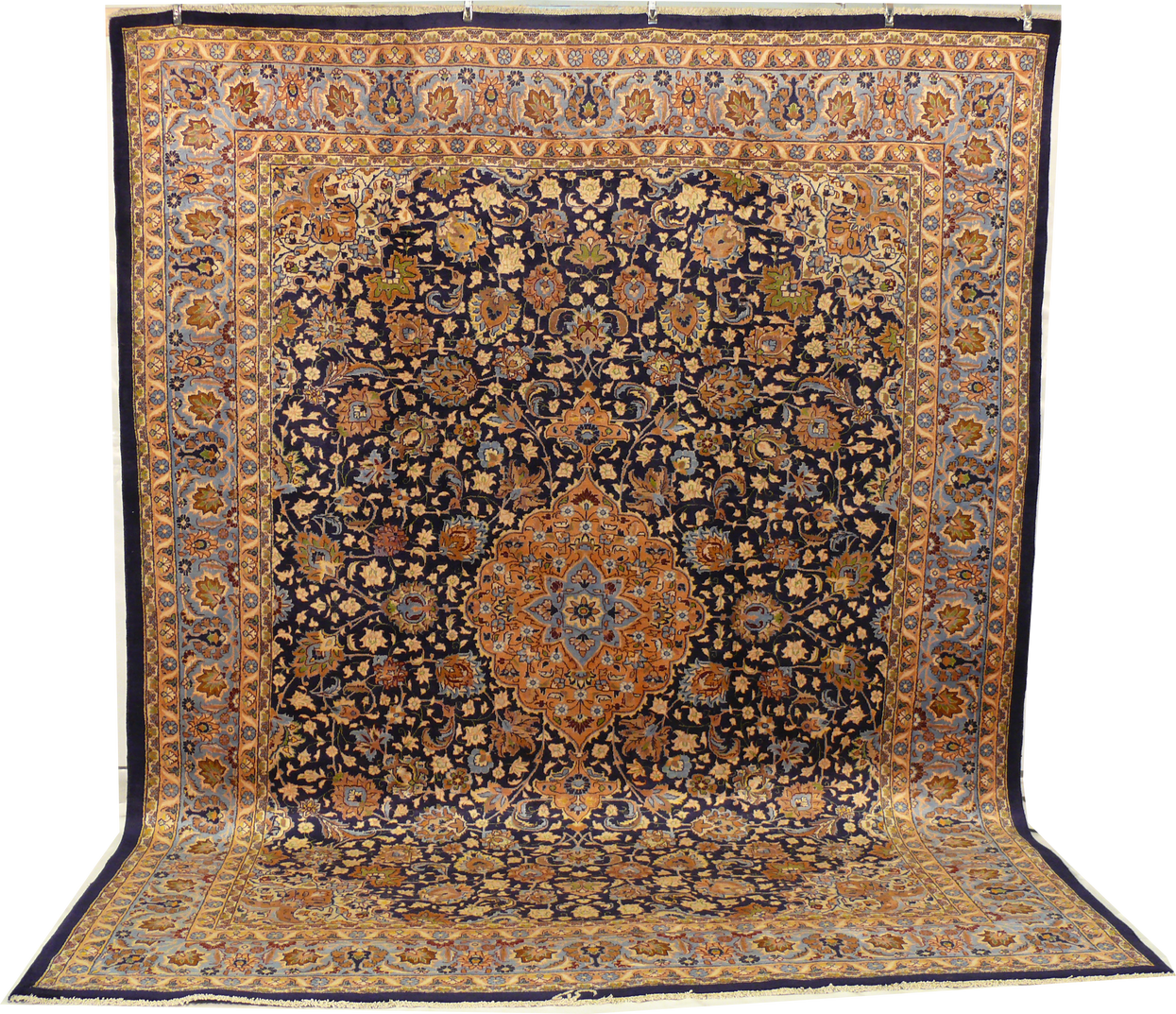 9'7" x 12'9" Persian Mashad Rug signed by master weaver