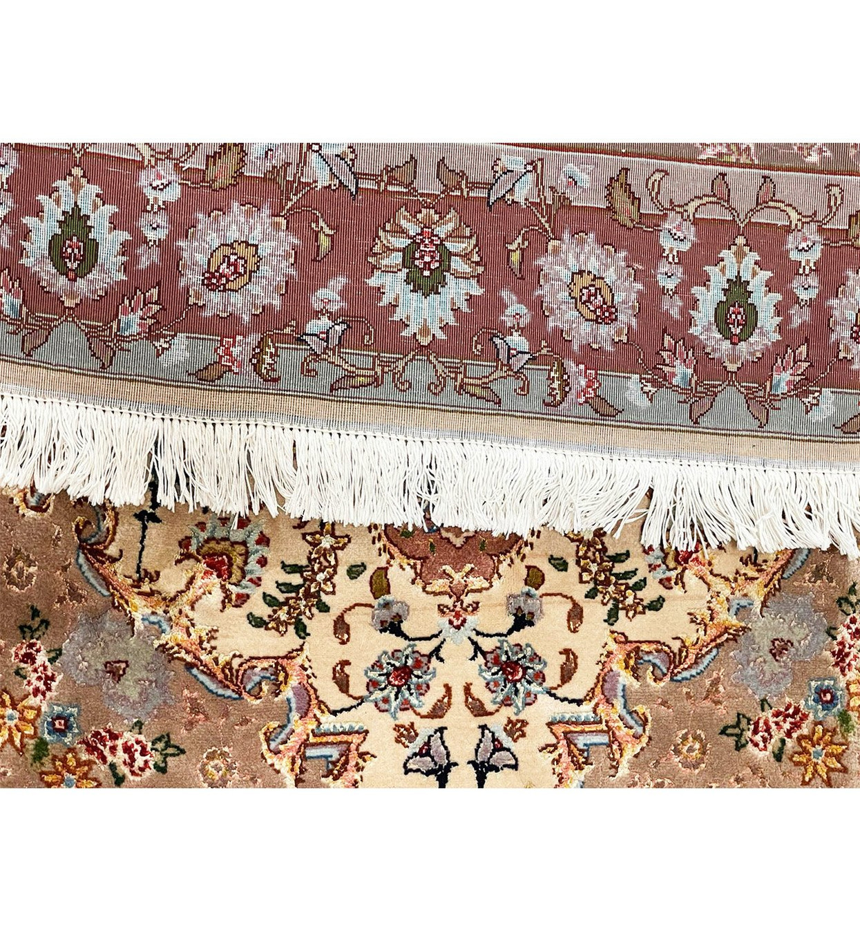 3'8 x 5'3 Persian Tabriz 50 Raj Wool & Silk Rug