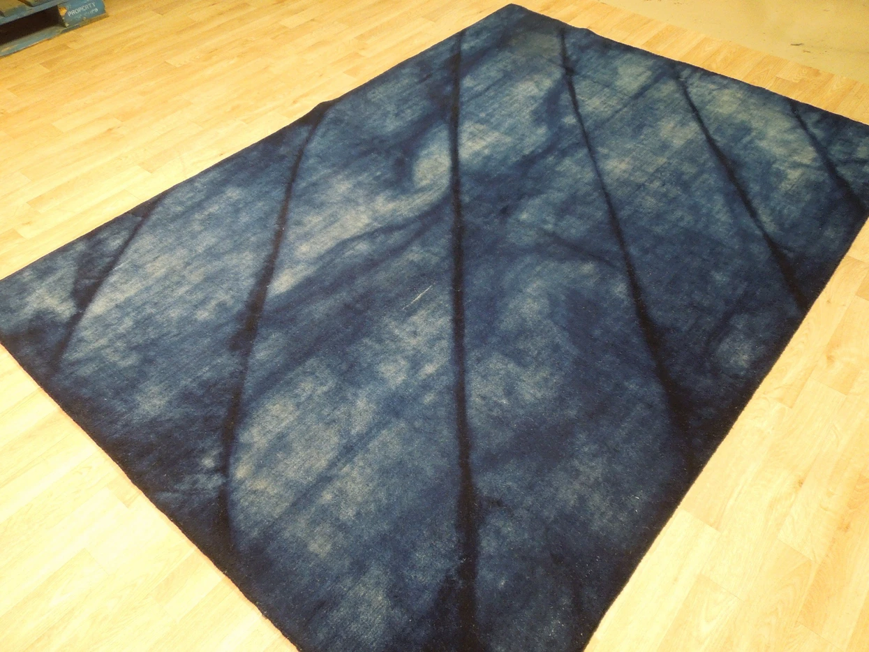 5 x 8 Blue New Modern Genuine Hand-knotted Rug