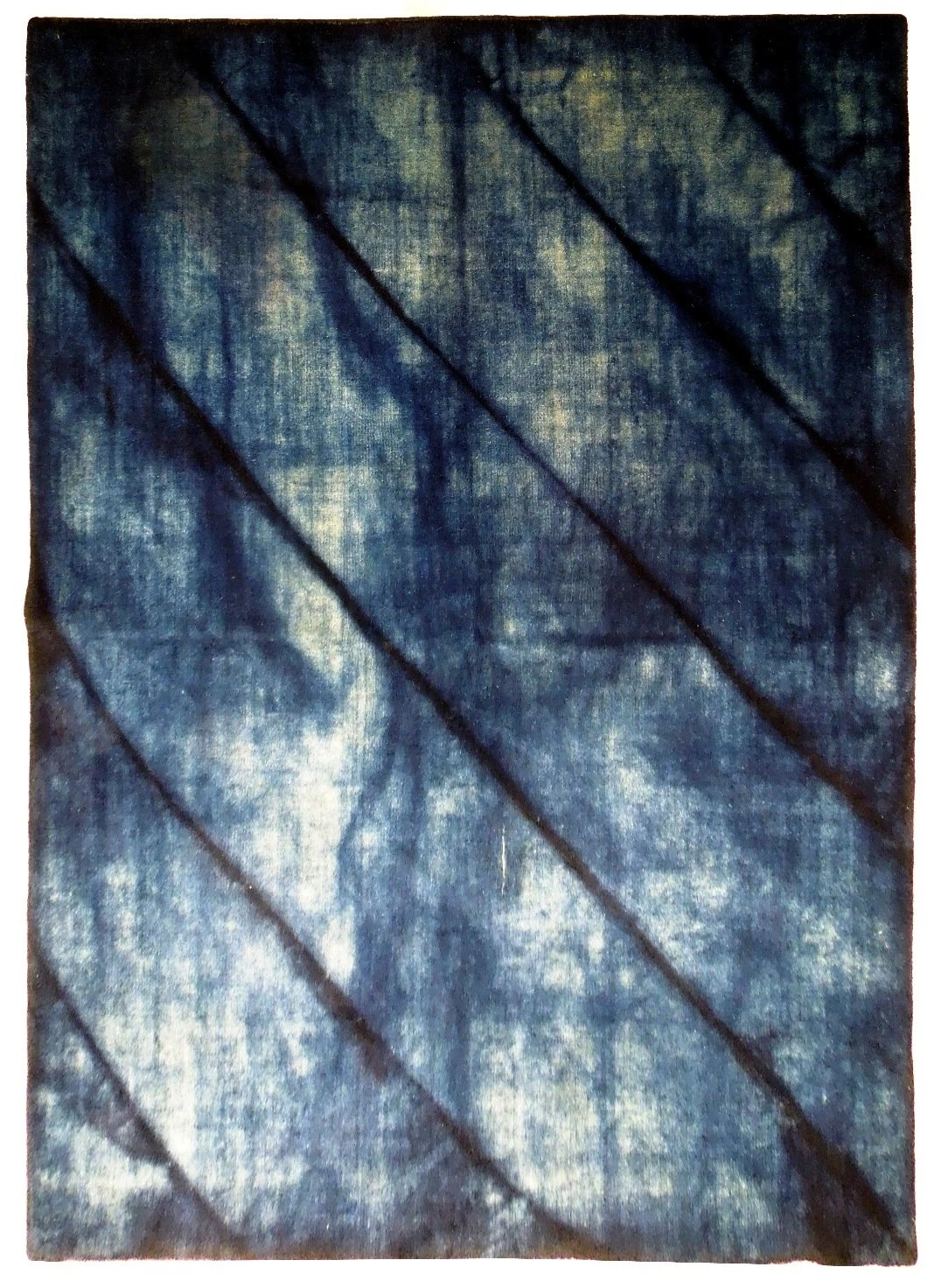 5 x 8 Blue New Modern Genuine Hand-knotted Rug
