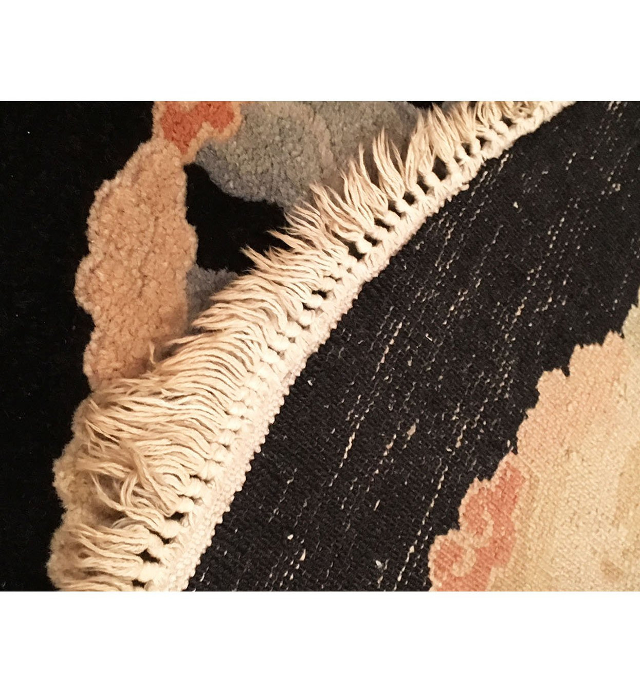 3 x 3 Oriental Antique Art Deco Beijing Round Rug