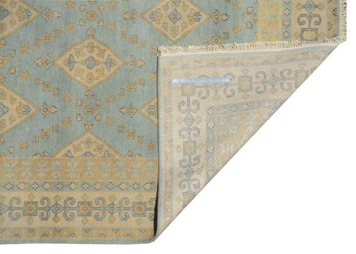 6' x 9' Aqua Blue Handmade Oushak Rug