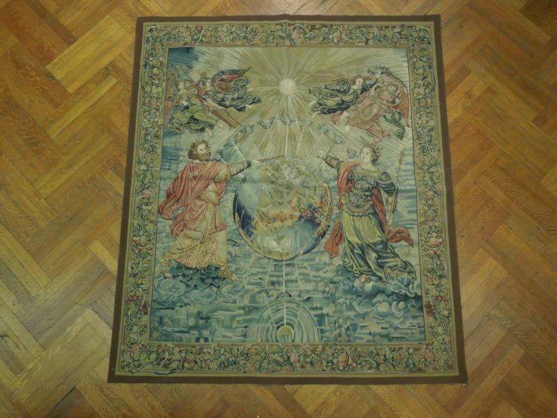 6 x 6 Authentic Fine Quality Religious Motif Tapestry