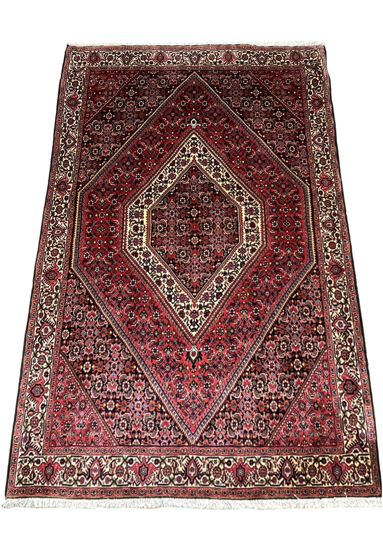 4 x 6 Persian Bijar Iron Rug 1