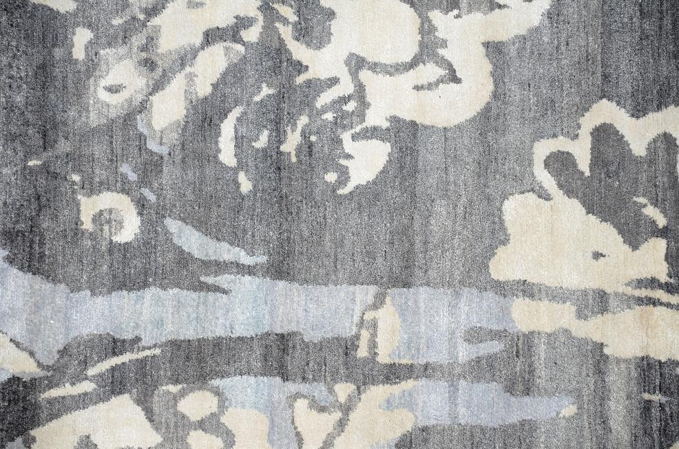 6 x 9 Modern Handmade Silky Abstract Rug