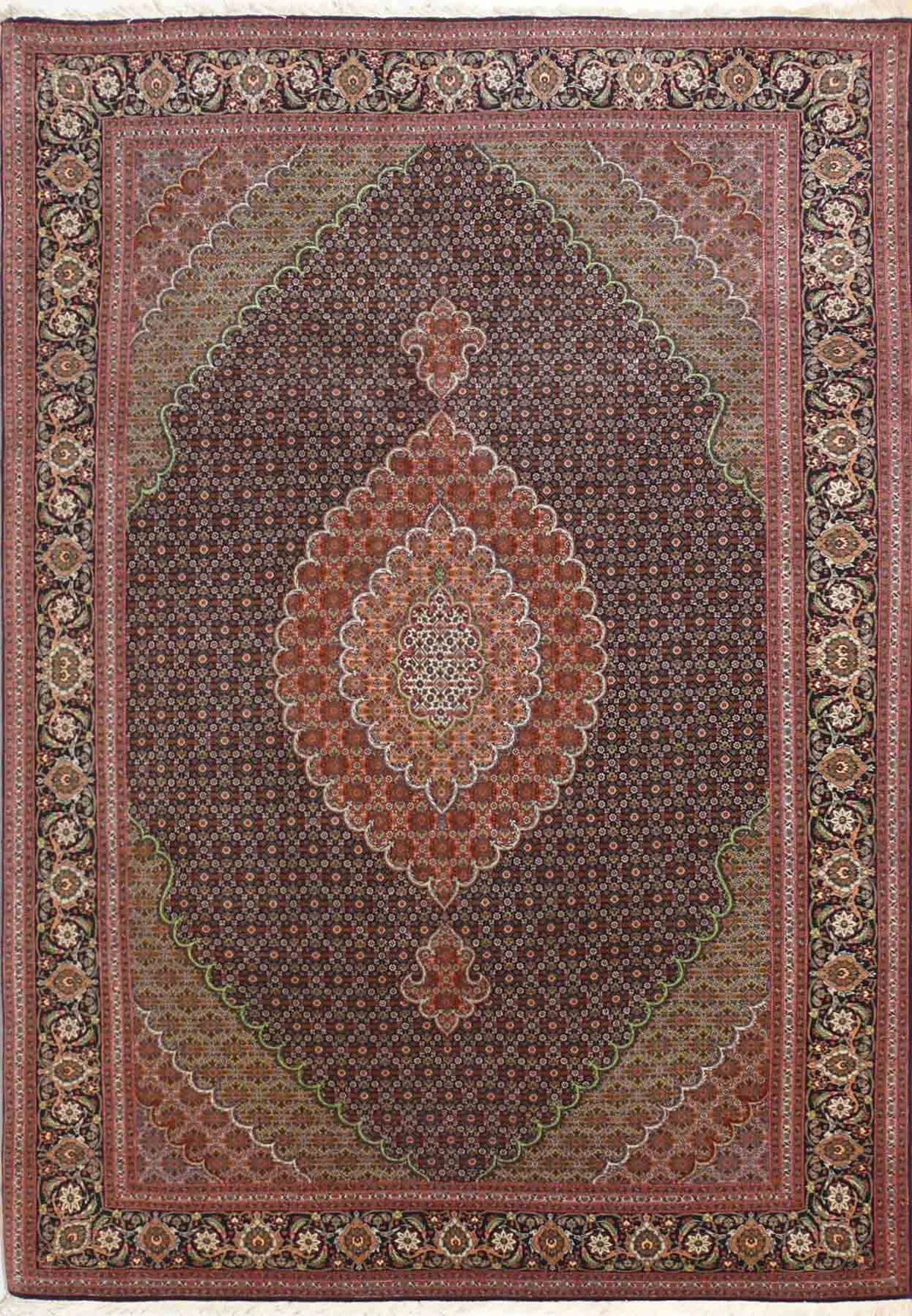 6'6"x 9'8" Persian Tabriz Mahi 50 Raj Wool & Silk Rug