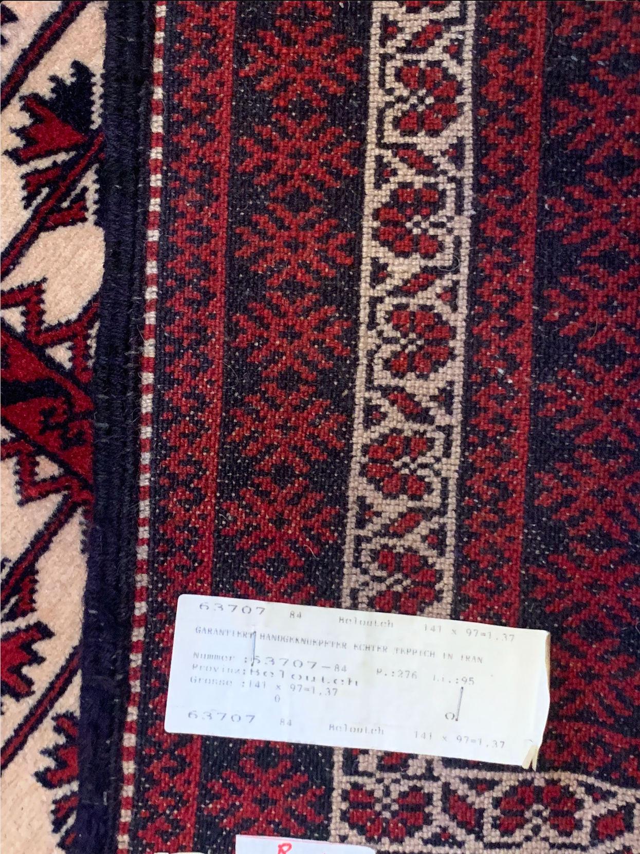 3 x 5 Persian Baluch Tribal Rug 13