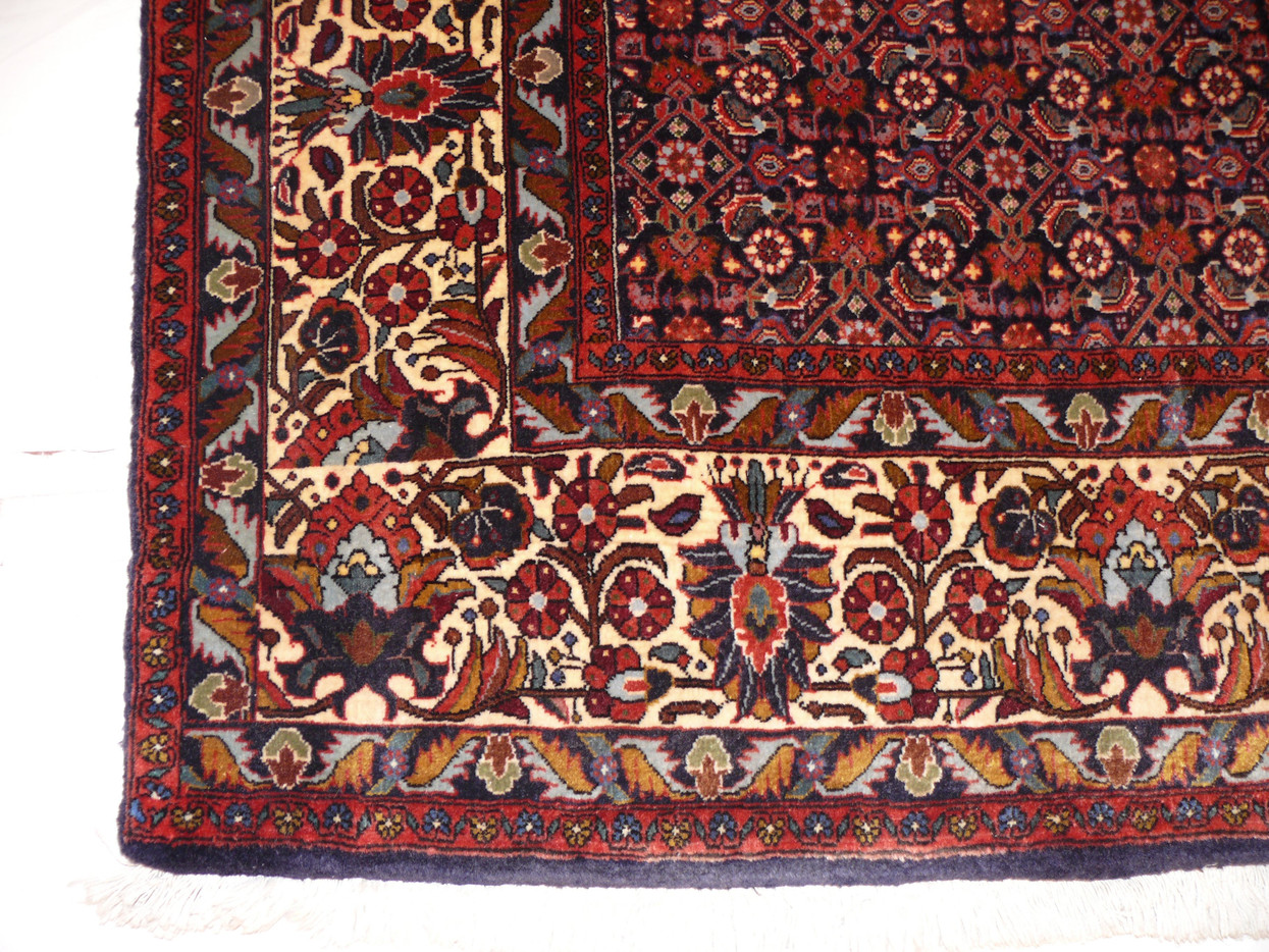7'2" x 9'5" Persian Bijar All-Over Design Iron Rug