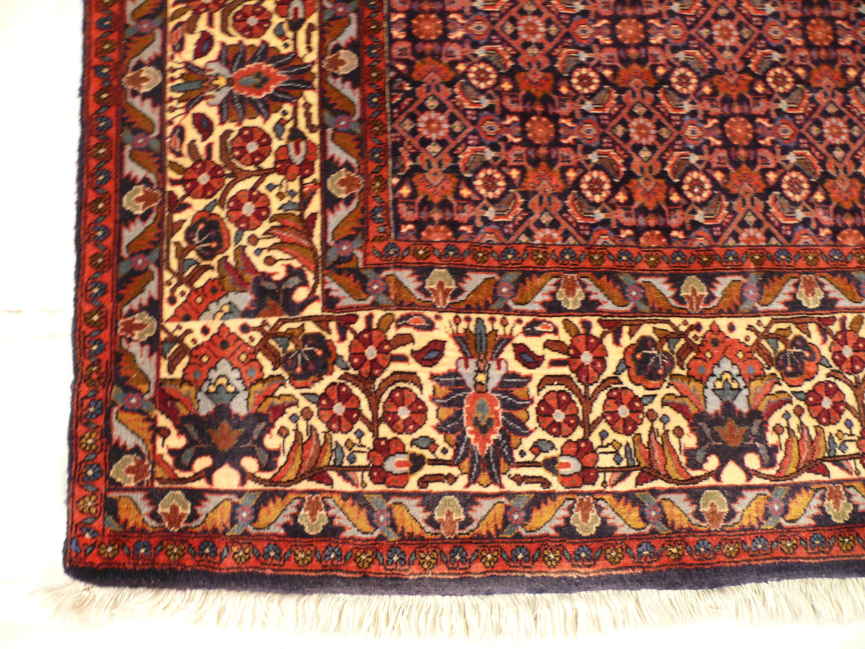 7'2" x 9'5" Persian Bijar All-Over Design Iron Rug