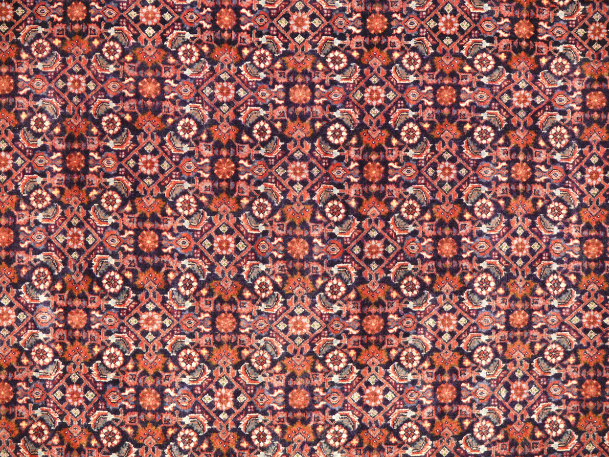 7'2" x 9'5" Persian Bijar All-Over Design Iron Rug