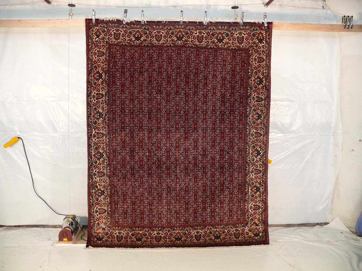7'2" x 9'5" Persian Bijar All-Over Design Iron Rug
