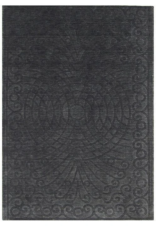 5 x 8 Charcoal Black Nepalese, Handmade Wool