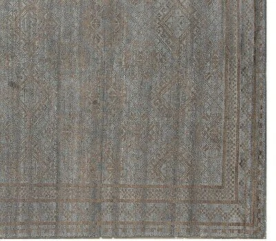 Gray Modern Affordable Handmade 5' x 8' Area Rug Silky Viscose Rayon& Wool