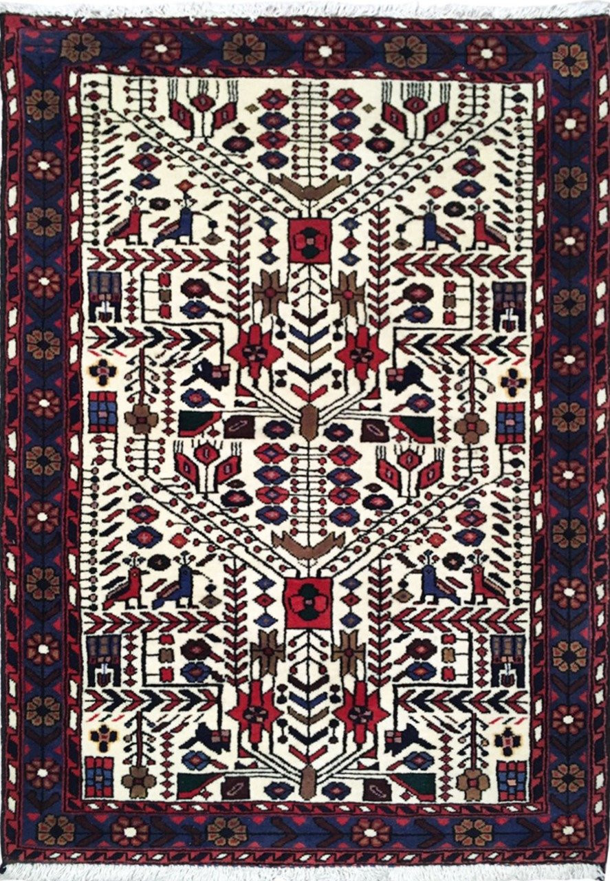 3'6 x 5'2 Antique Persian Rudbar All Over Design Rug