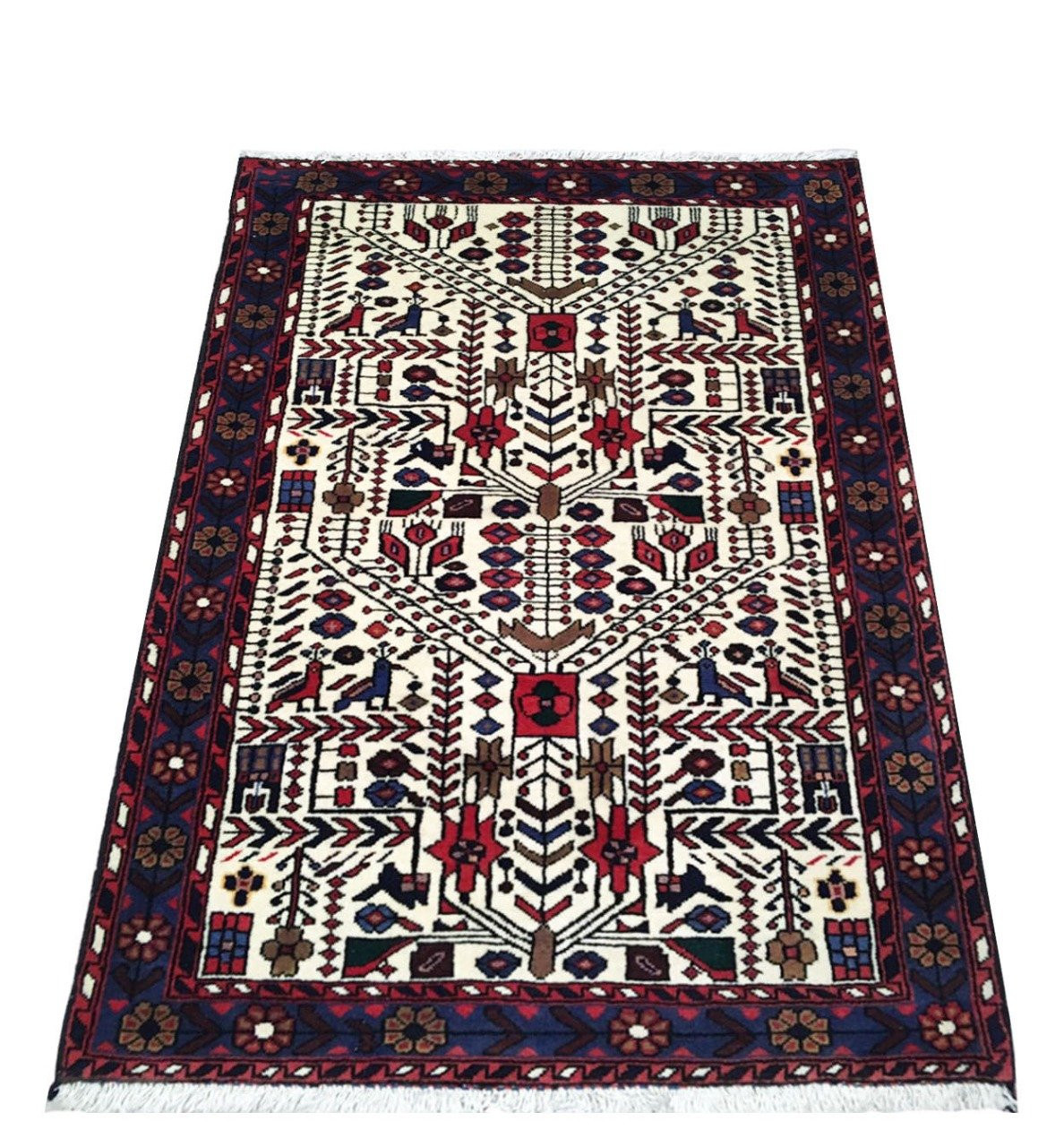 3'6 x 5'2 Antique Persian Rudbar All Over Design Rug
