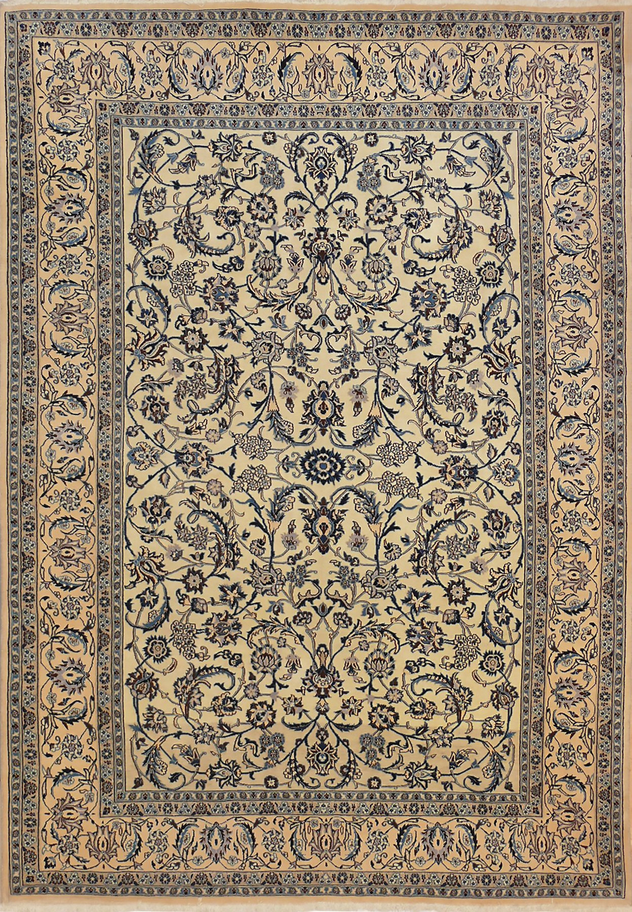 7 x 10 Nain Persian Rug All over Design