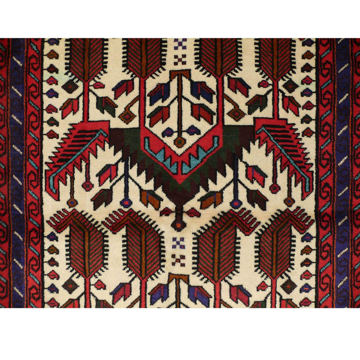 3'5 x 5'2 Persian Shahsavan Rug