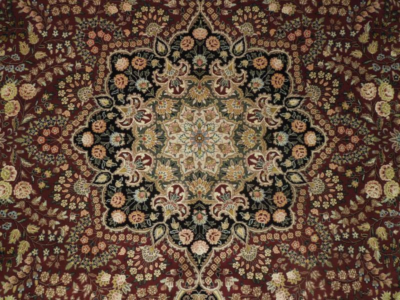 9 x 12 Oriental Sarough Wool & Silk Traditional Handmade Rug