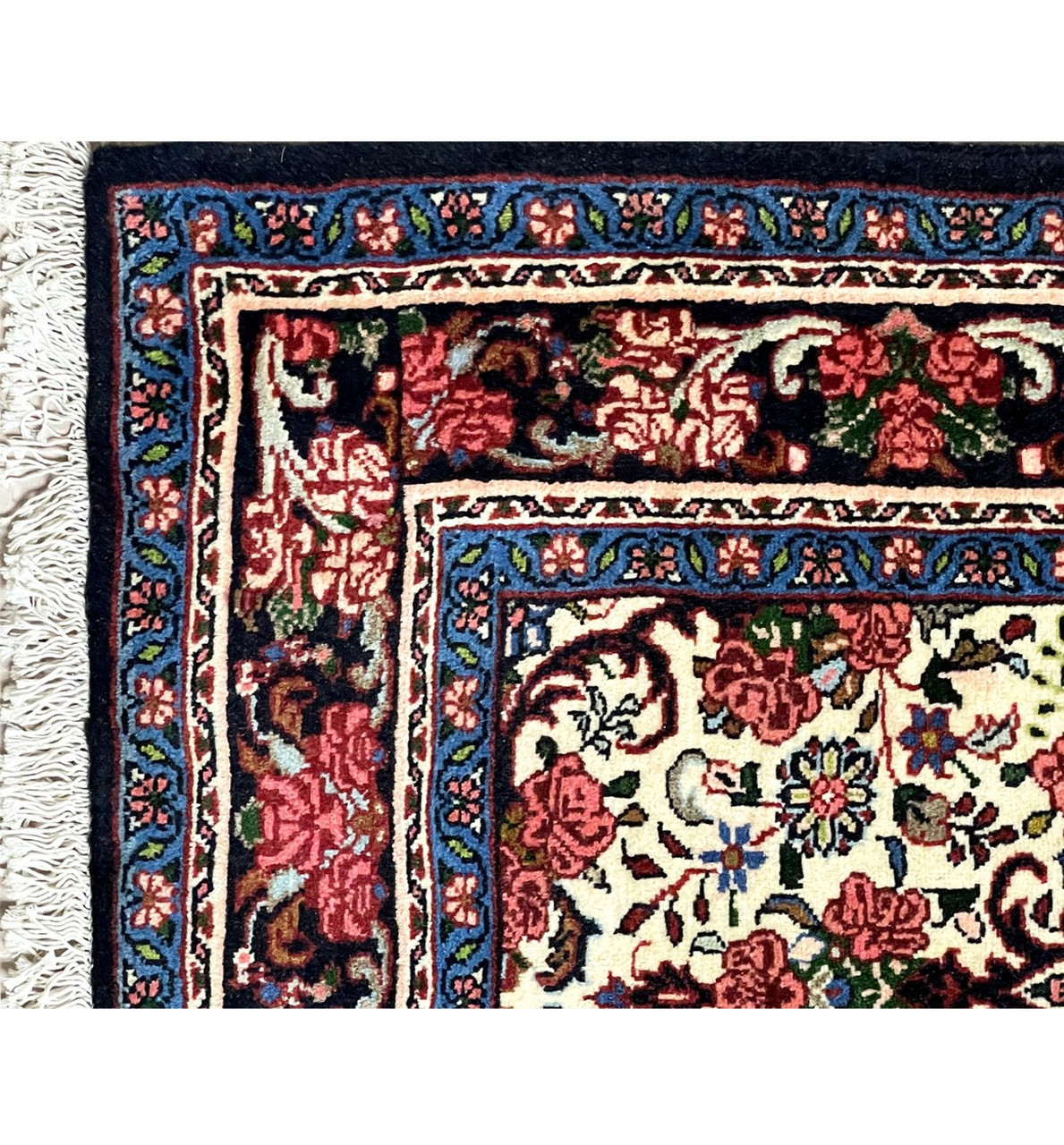 3'4 x 5'1 Rare Floral Persian Bijar Rug